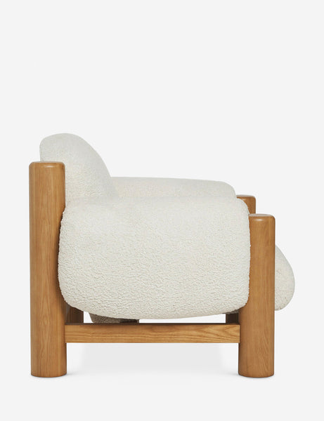 | Side of the James faux sherpa accent chair