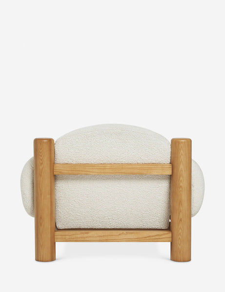 | Back of the James faux sherpa accent chair