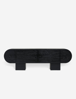 Laughlin retro pill shaped sideboard cabinet in black