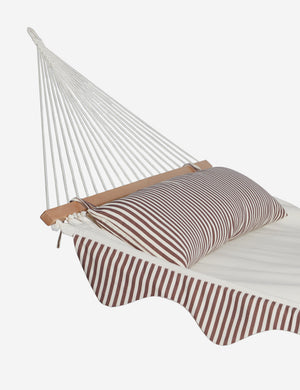 Attached pillow of the Levata Striped Hammock by Sarah Sherman Samuel