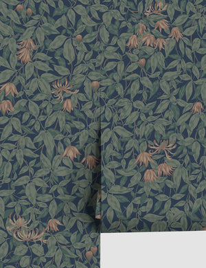 Scalamandre Linnea Wallpaper by Sandberg, Midnight Blue - Swatch