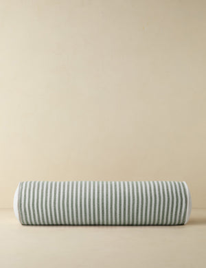 Littu Indoor / Outdoor Striped Bolster Pillow by Sarah Sherman Samuel in Moss