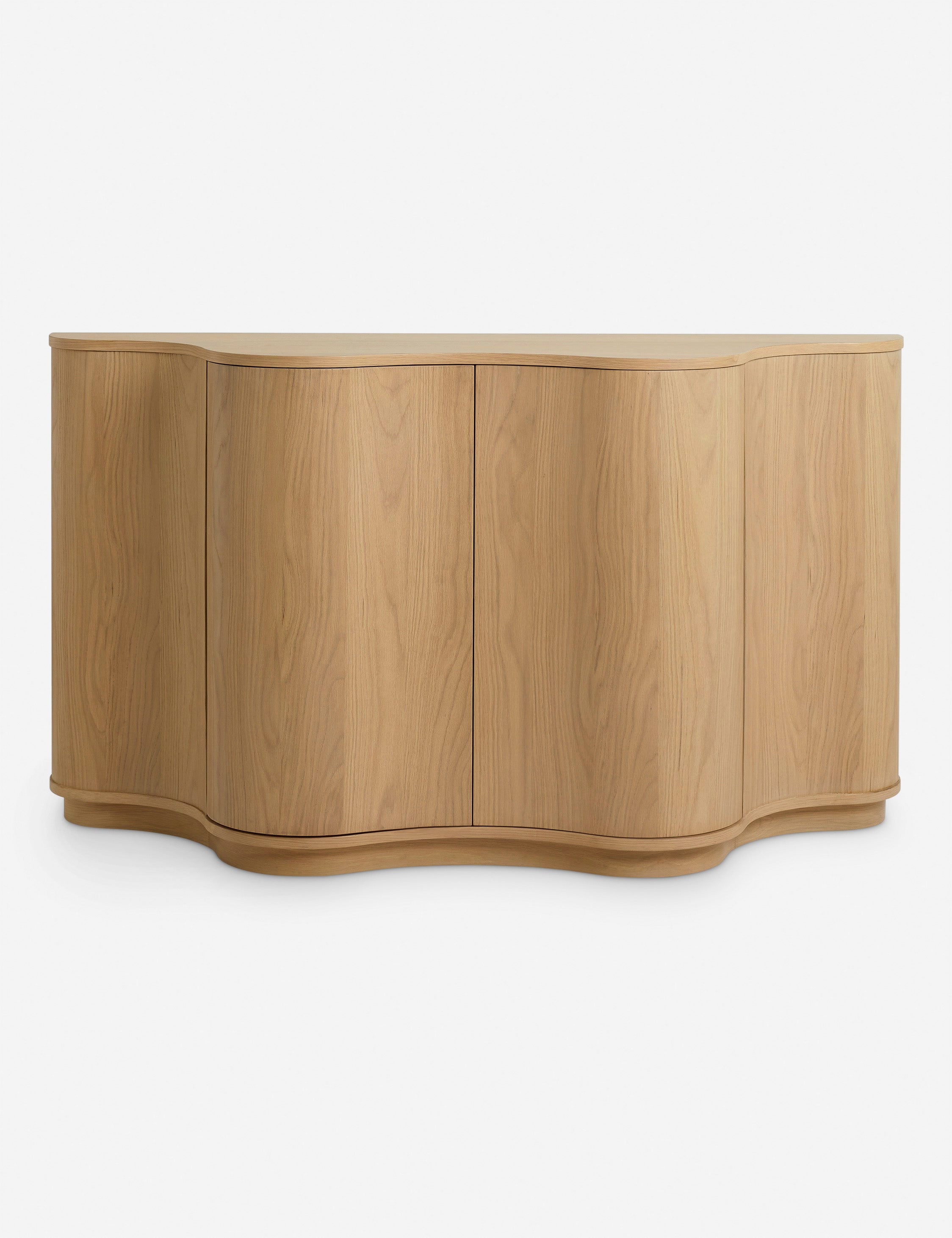 #color::natural | Cora half-moon, wavy light-wood Sideboard by Lolly Lolly Ceramics