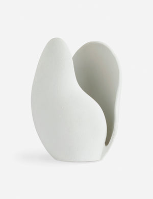 Soft Petal matte white floral silhouette table lamp
