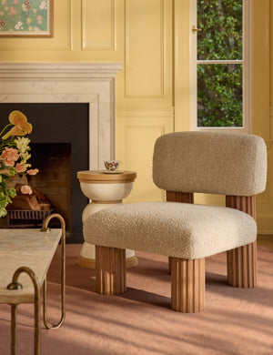 Open Box: Auclair Accent Chair, Tan Boucle