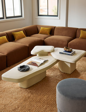 Lamond Modular Corner Sectional Sofa : Ivory Modern Boucle / 146