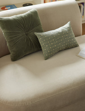 Buckley Chaise : Ivory Modern Boucle