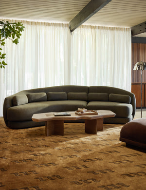 Viisi Sectional Sofa by Sarah Sherman Samuel : Apricot Mini Corduroy / 128
