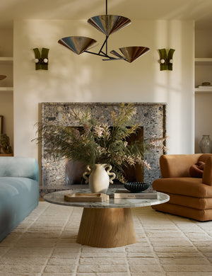 Hendel Round Coffee Table : Green Marble