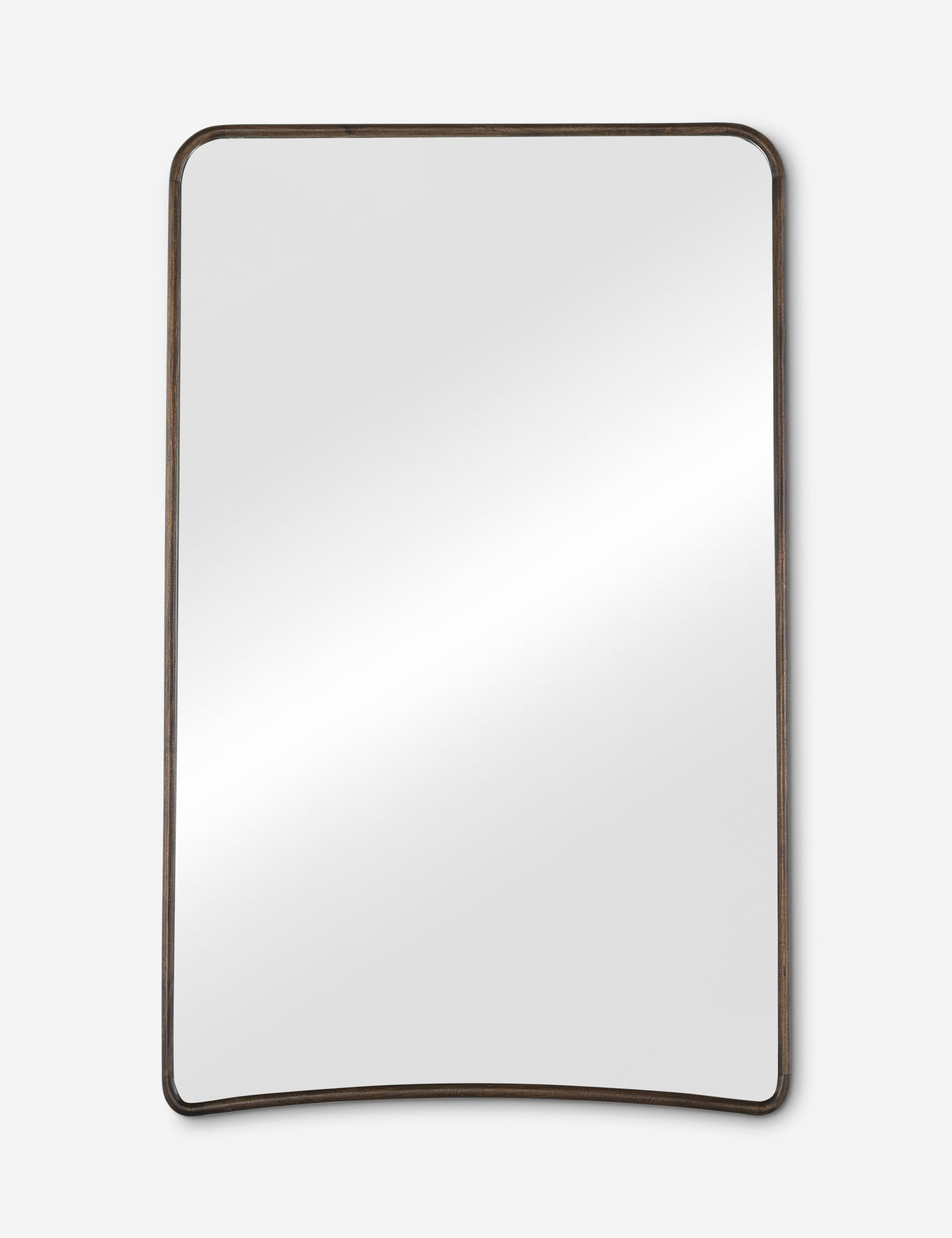 #color::walnut | Picart arched base slim frame floor mirror