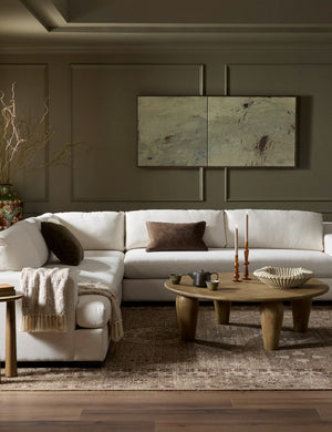 Alexandra Modular Corner Sectional Sofa : Snow Crypton Nomad