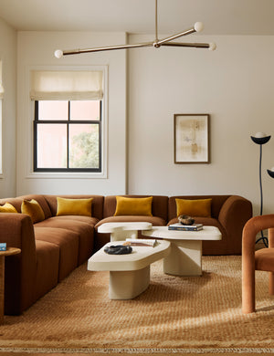 Lamond Modular Corner Sectional Sofa : Ivory Modern Boucle / 146