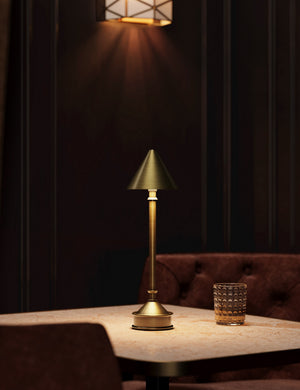 Dinara Cordless Table Lamp : Antique Brass