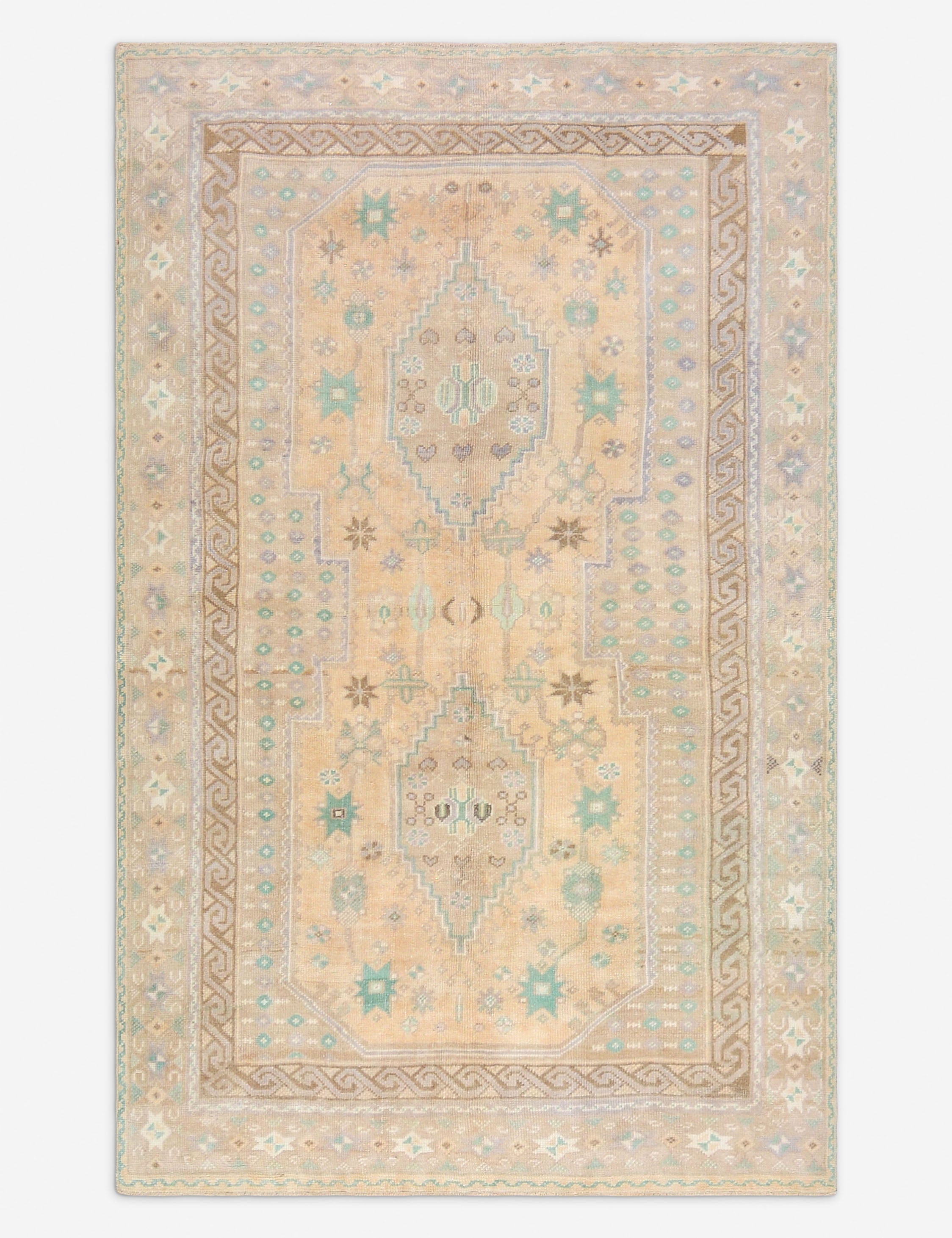 Vintage Turkish Hand-Knotted Wool Rug No. 428, 4'8" x 7'5"