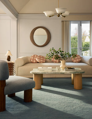 Carson Sofa : Ivory Modern Boucle