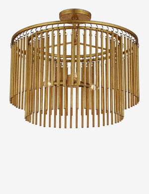 Saint-Yves modern tiered vertical rod flush mount light