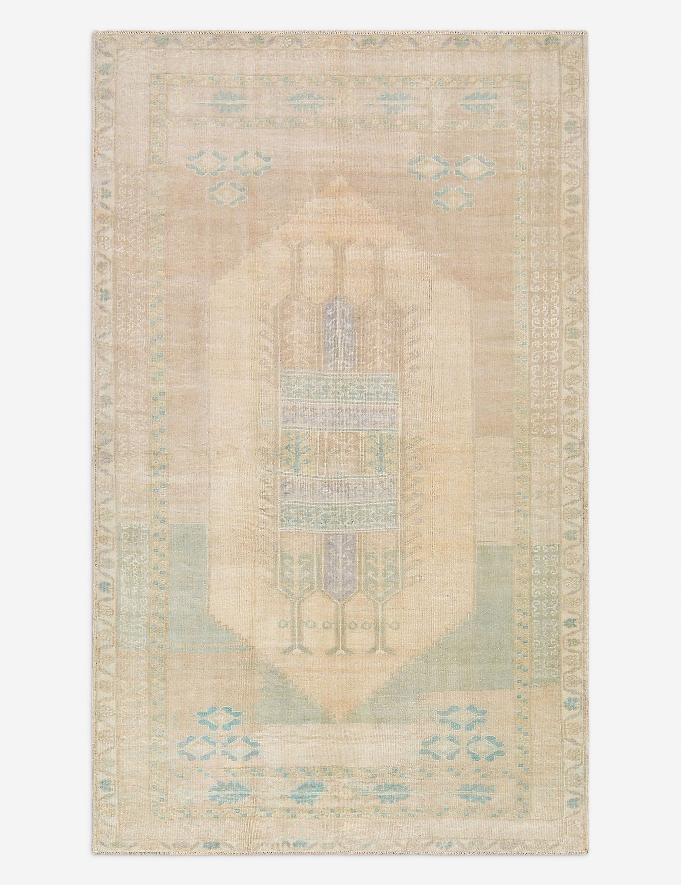 Vintage Turkish Hand-Knotted Wool Rug No. 478, 5' x 8' 7"