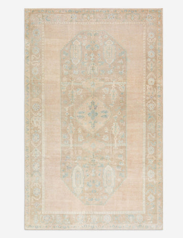 Vintage Turkish Hand-Knotted Wool Rug No. 482, 6' 1" x 9' 8"