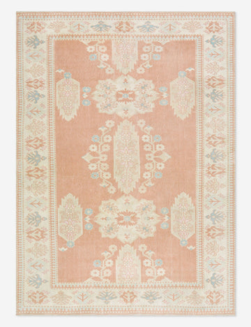 Vintage Turkish Hand-Knotted Wool Rug No. 490, 6' 8" x 9'