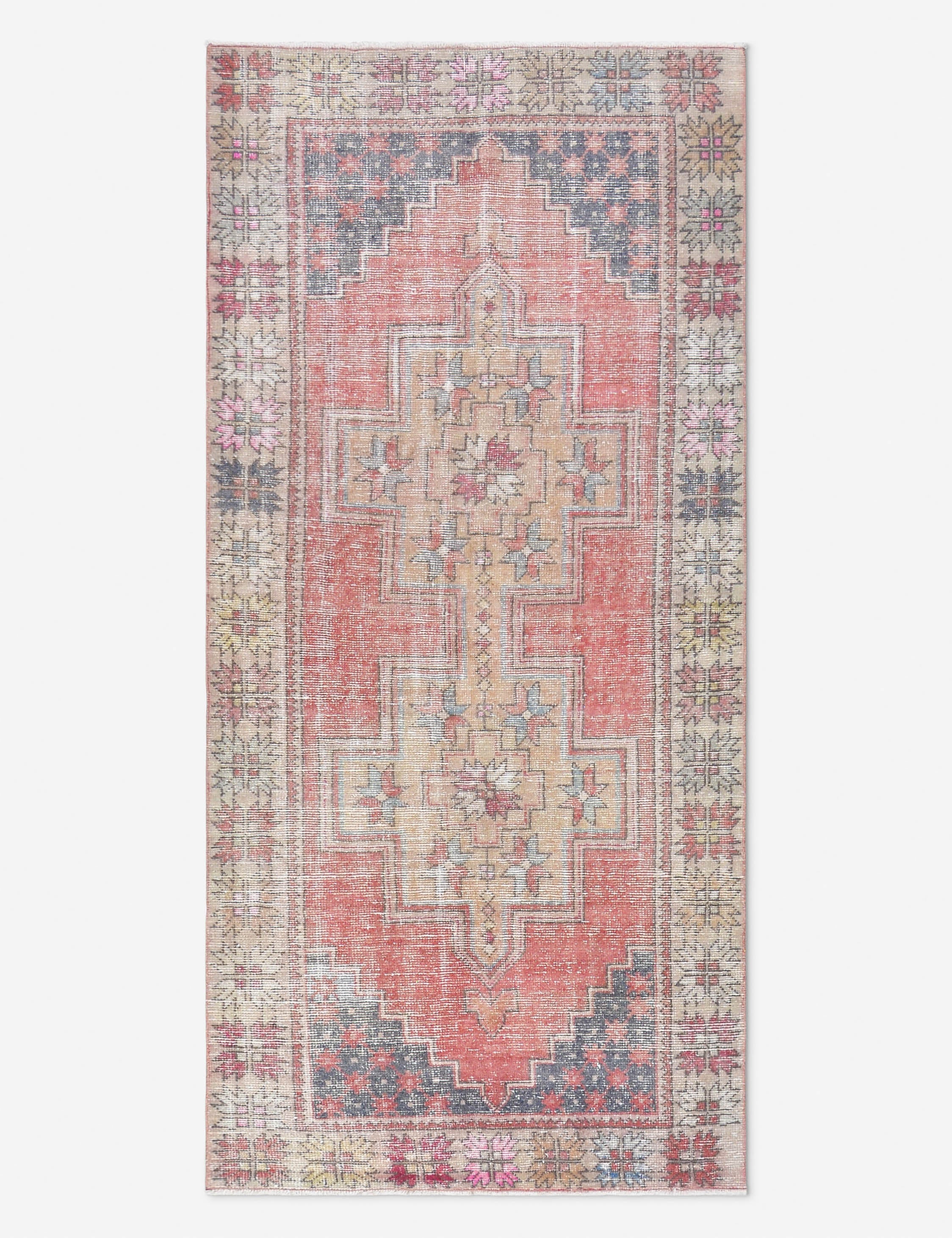 Vintage Turkish Hand-Knotted Wool Rug No. 494, 4' x 8' 5"