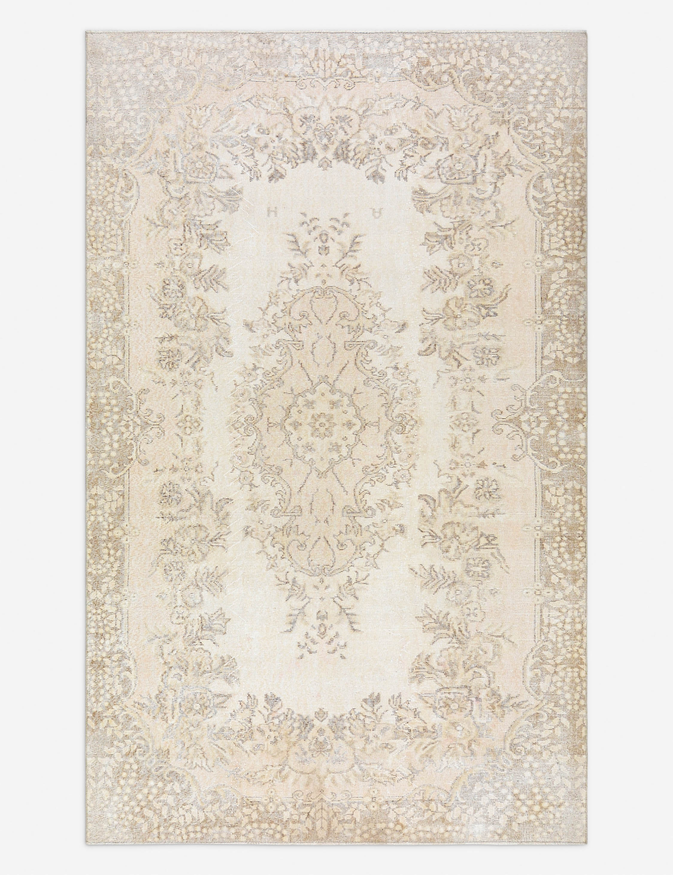Vintage Turkish Hand-Knotted Wool Rug No. 503, 6' x 9' 10"