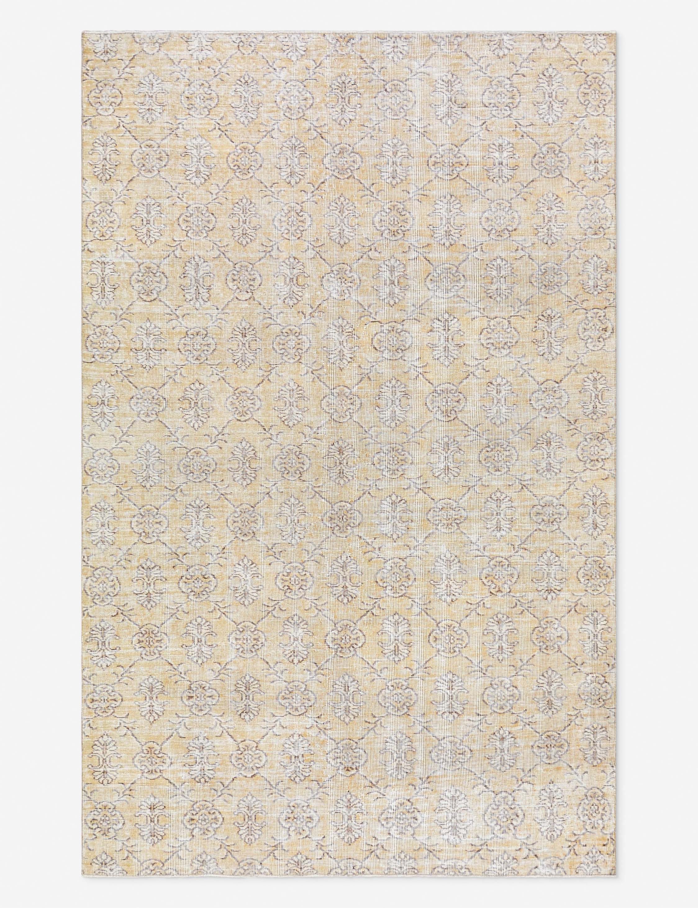 Vintage Turkish Hand-Knotted Wool Rug No. 506, 5' 5" x 8' 7"