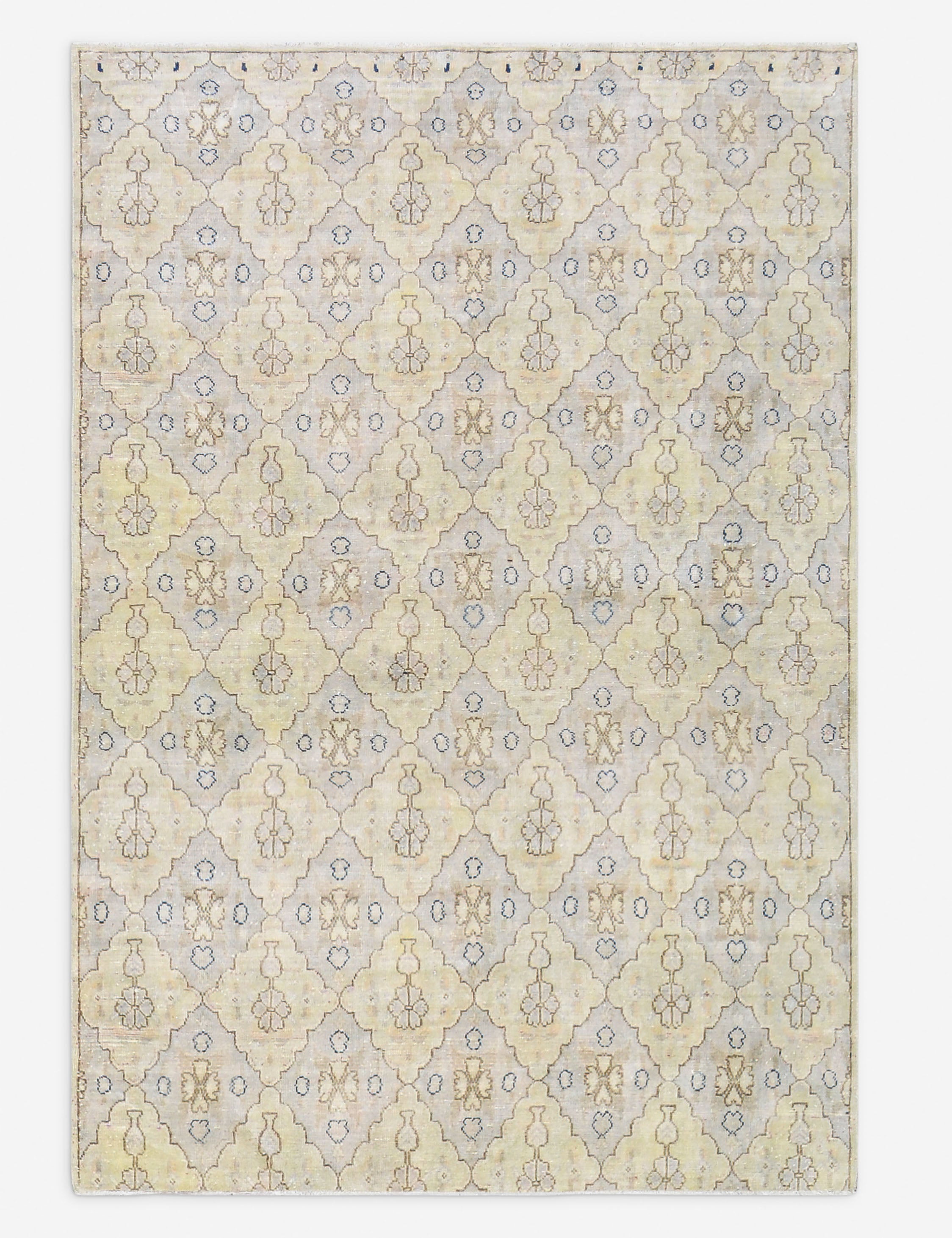 Vintage Turkish Hand-Knotted Wool Rug No. 513, 4' 10" x 7'