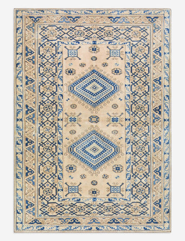 Vintage Turkish Hand-Knotted Wool Rug No. 515, 4' 10" x 6' 9"