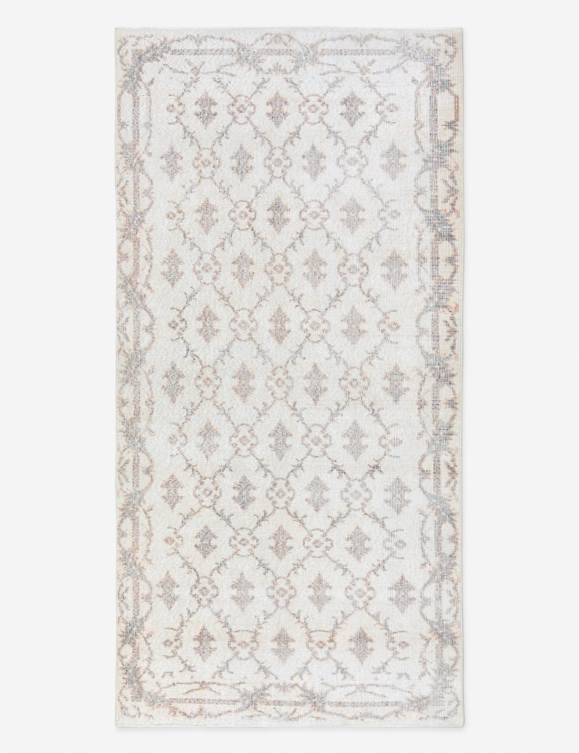 Vintage Turkish Hand-Knotted Wool Rug No. 518, 3' 2" x 6' 5"