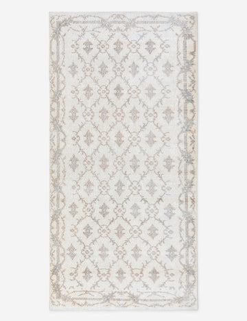 Vintage Turkish Hand-Knotted Wool Rug No. 518, 3' 2" x 6' 5"
