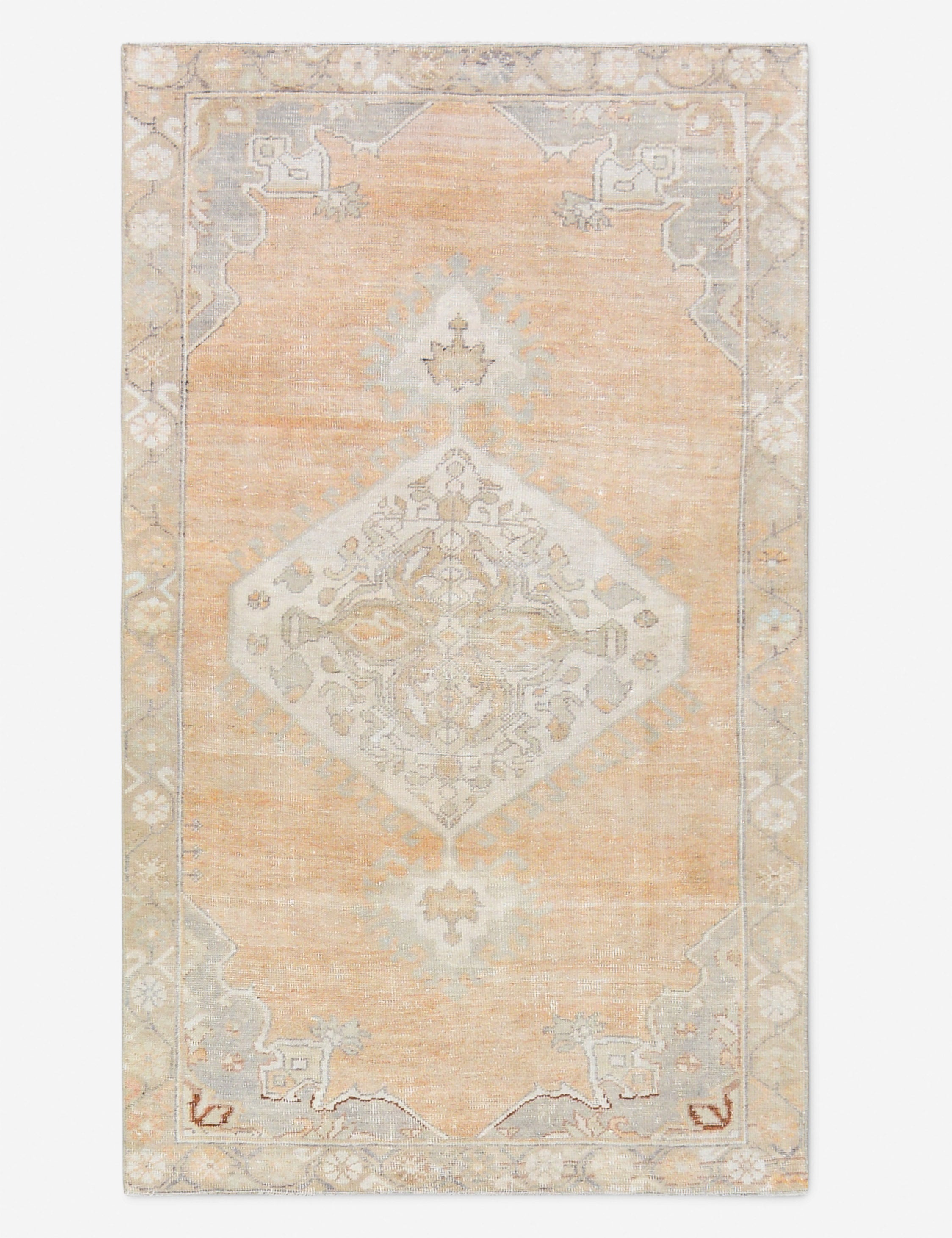 Vintage Turkish Hand-Knotted Wool Rug No. 529, 4' 2" X 7' 1"