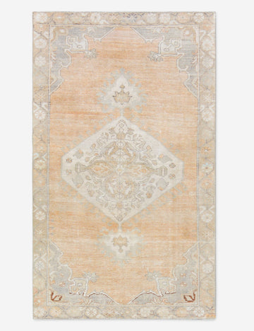 Vintage Turkish Hand-Knotted Wool Rug No. 529, 4' 2" X 7' 1"