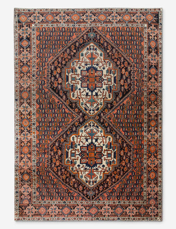 Vintage Turkish Hand-Knotted Wool Rug No. 534, 4'7" x 6'5"