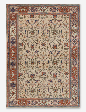 Vintage Turkish Hand-Knotted Wool Rug No. 537, 6'3" x 9'4"