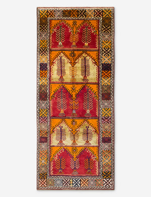 Vintage Turkish Hand-Knotted Wool Runner Rug No. 296, 5'6