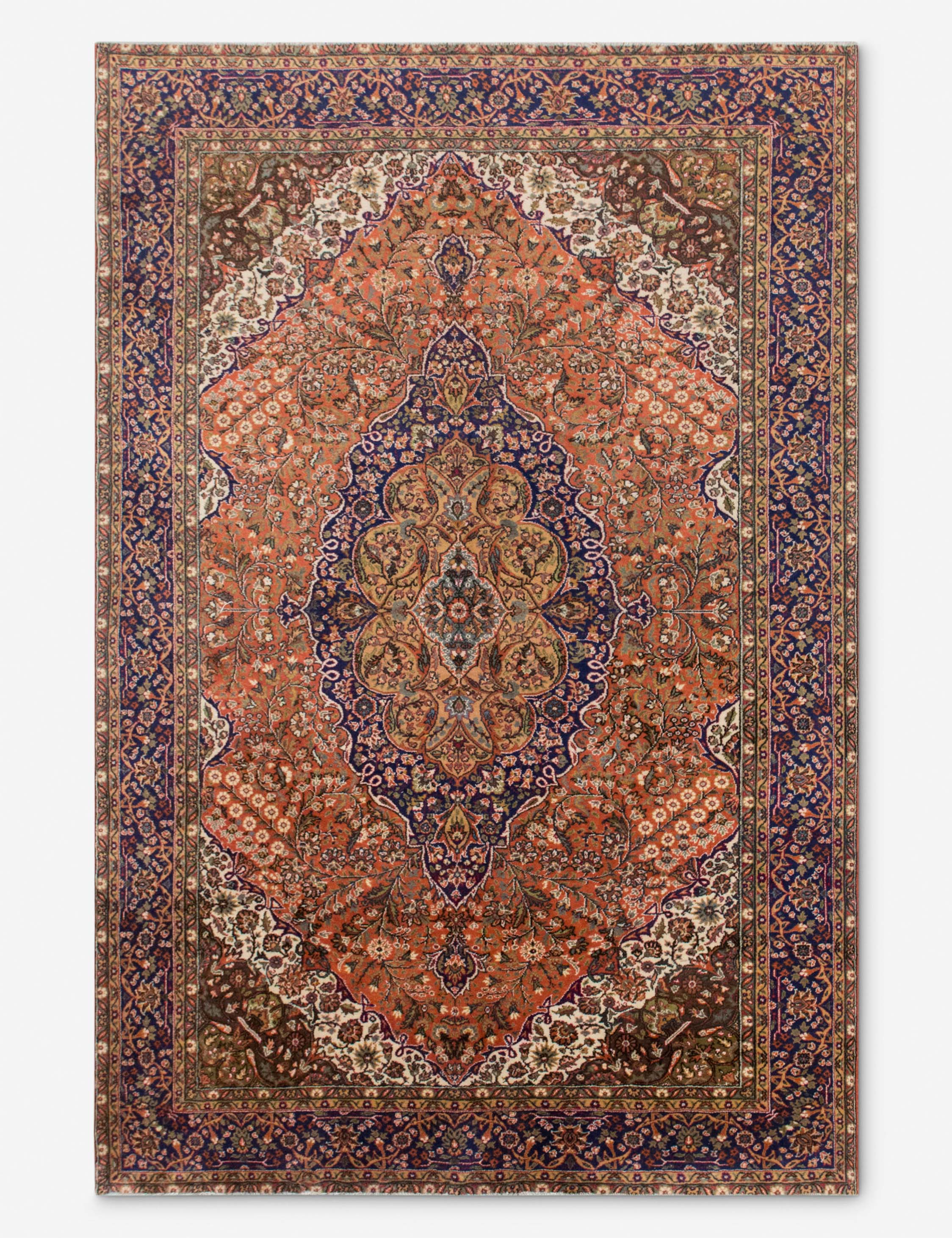 Vintage Turkish Hand-Knotted Wool Rug No. 540, 6'8" x 10'