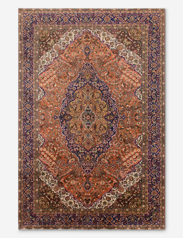 Vintage Turkish Hand-Knotted Wool Rug No. 540, 6'8" x 10'