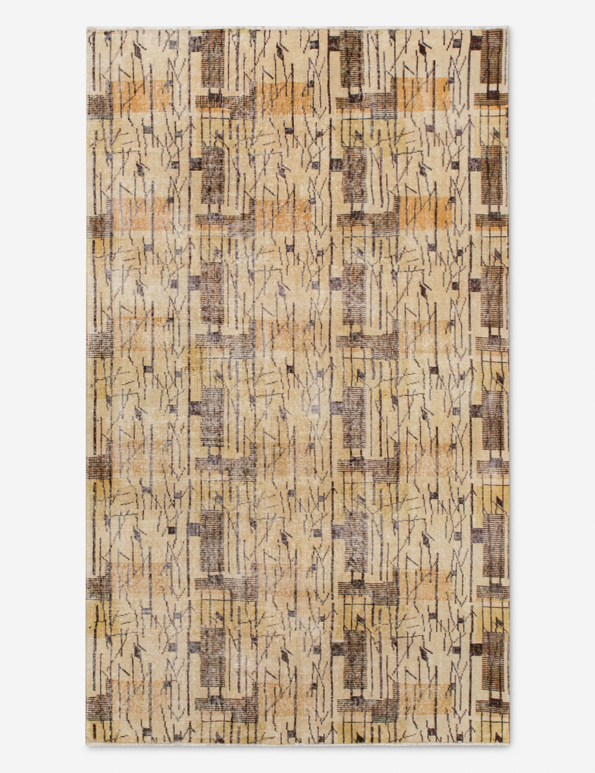 Vintage Turkish Hand-Knotted Wool Rug No. 545, 4'9" x 8'4"