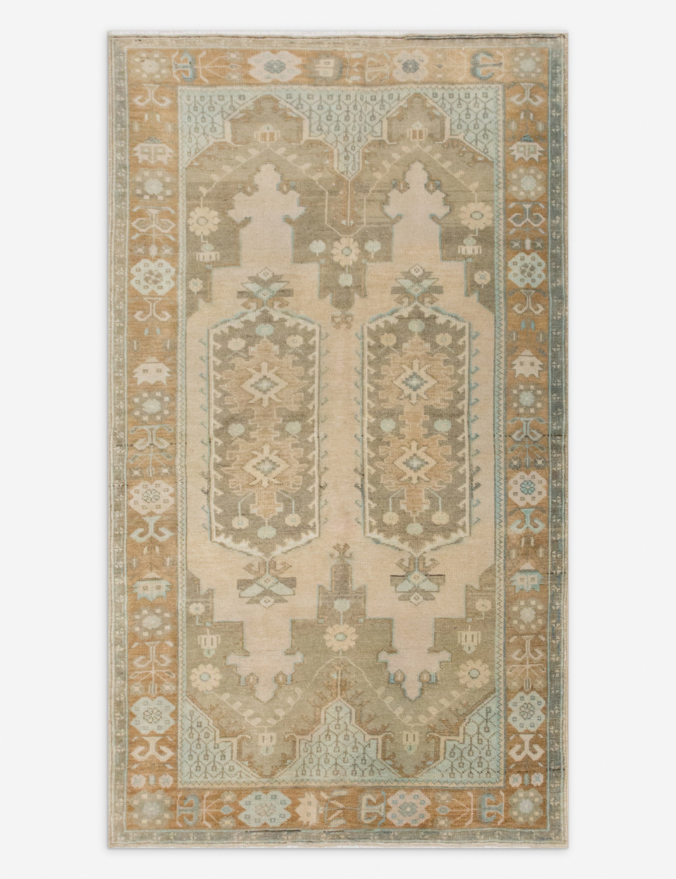 Vintage Turkish Hand-Knotted Wool Rug No. 550, 4'10" x 7'4"