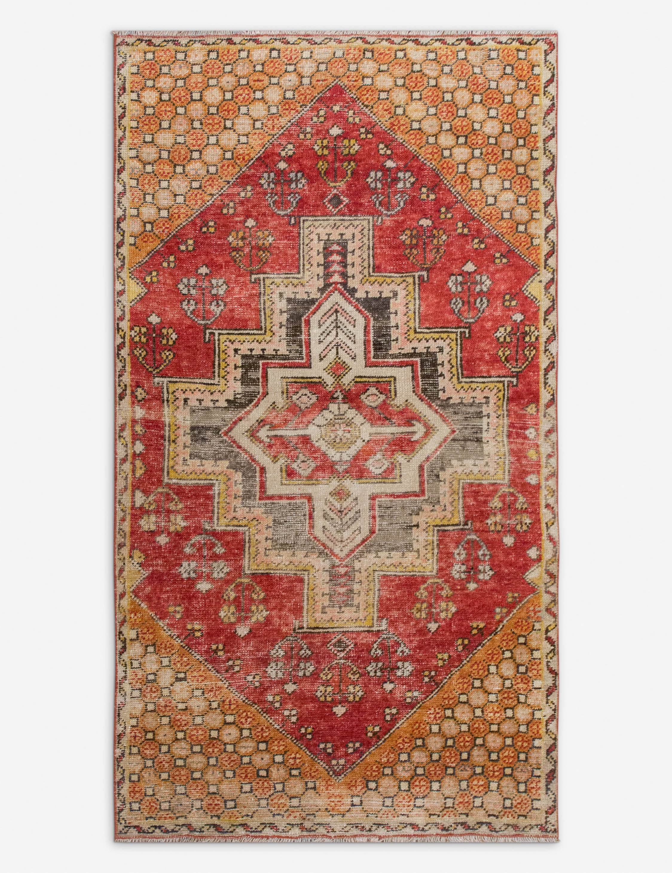Vintage Turkish Hand-Knotted Wool Rug No. 551, 3' x 5'5"