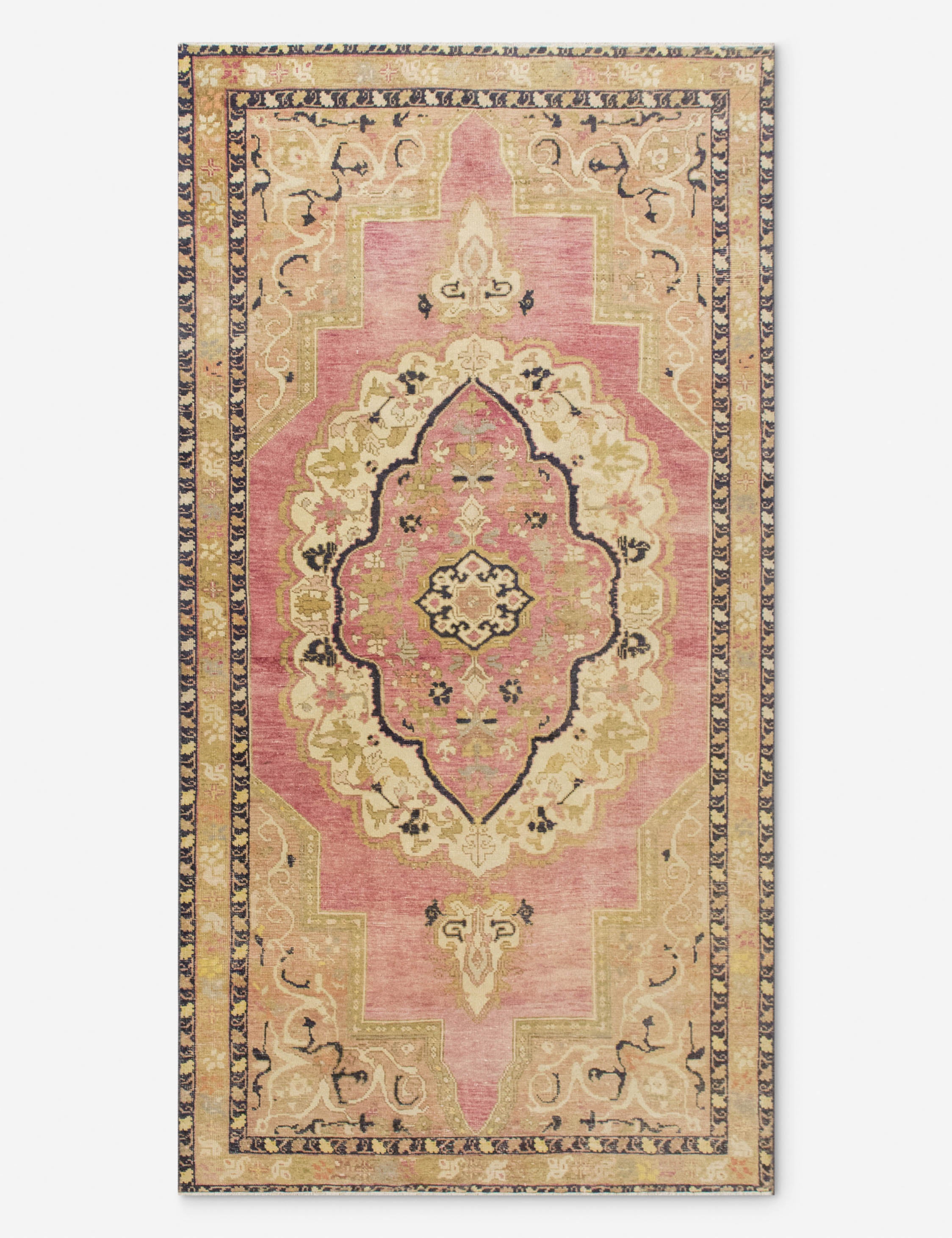 Vintage Turkish Hand-Knotted Wool Rug No. 557, 4'5" x 8'9"
