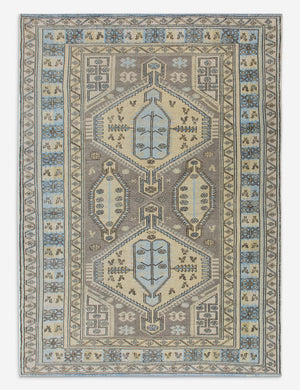Vintage Turkish Hand-Knotted Wool Rug No. 563, 4'6