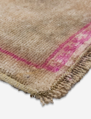 Vintage Turkish Hand-Knotted Wool Mini Rug No. 309, 1'4
