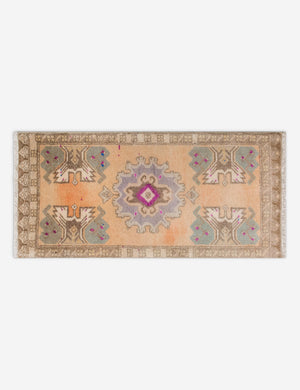 Vintage Turkish Hand-Knotted Wool Mini Rug No. 313, 1'5