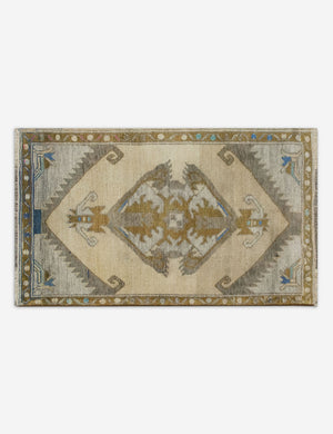 Vintage Turkish Hand-Knotted Wool Mini Rug No. 318, 1'7