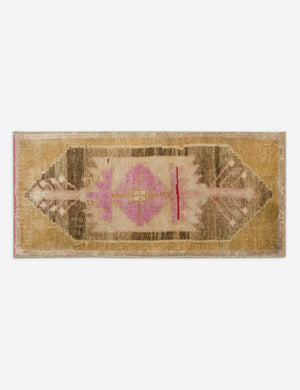 Vintage Turkish Hand-Knotted Wool Mini Rug No. 321, 1'2