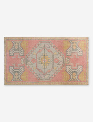 Vintage Turkish Hand-Knotted Wool Mini Rug No. 327, 1'5