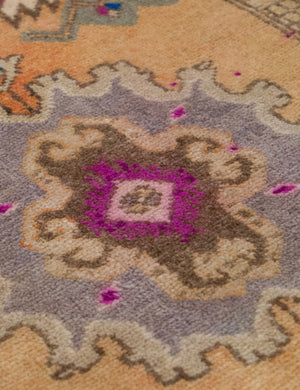 Vintage Turkish Hand-Knotted Wool Mini Rug No. 328, 1'5
