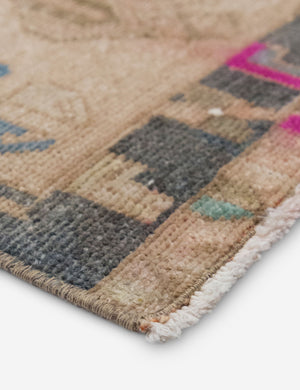 Vintage Turkish Hand-Knotted Wool Mini Rug No. 332, 1'4