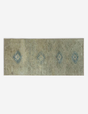 Vintage Turkish Hand-Knotted Wool Mini Rug No. 342, 1'1